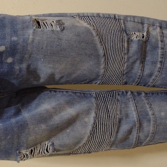 Royal Seven Limited Edition Distressed Blue Denim Jogger Jeans Mens - Picture 6 of 7